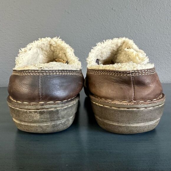 Teva Leather Shearling Slip On Brown - Picture 3 of 8